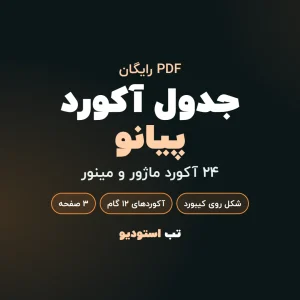 جدول آکورد پیانو | تب استودیو